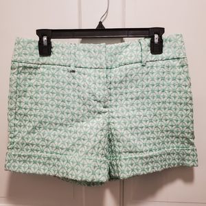 Mint and cream shorts